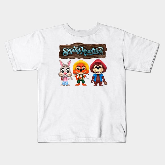 Animal Mountain Action Figure Kids T-Shirt by Catherinebey